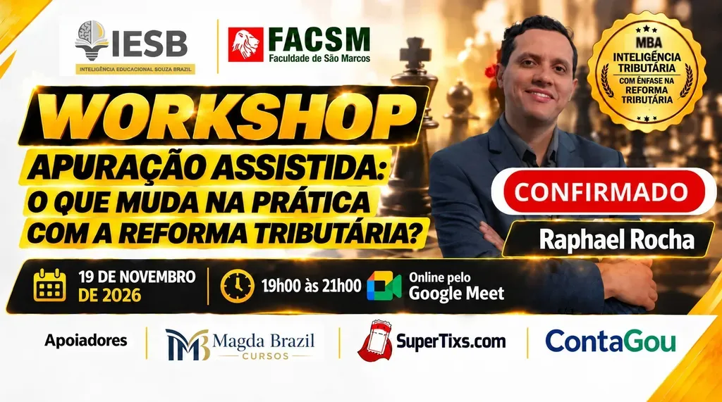 Imagem do curso WORKSHOP APURAÇÃO ASSISTIDA: O QUE MUDA NA PRÁTICA COM A REFORMA TRIBUTÁRIA?